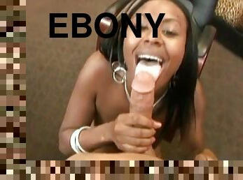 Ebony Skin Mahogany Has Big Tits For A Creampie Finish