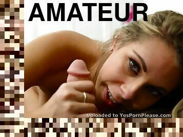 Amateur MILF handjob porn