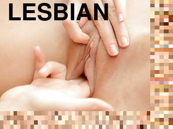 Super cute lesbian teens playing with anal dildo