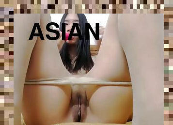 asiatique, amateur, babes, ados, webcam, gode, bout-a-bout, rasé, petits-seins