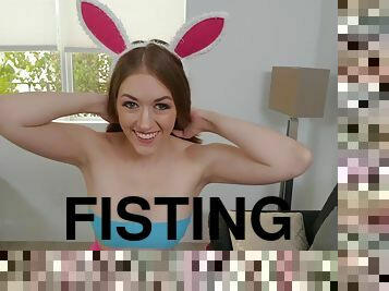 fisting, collants, chatte-pussy, hardcore, fou, doigtage, sale, mignonne, par-voie-orale, brutal