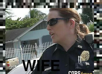 housewife police officers take everything out