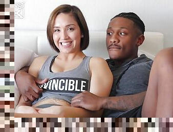 Xander Jordan FUCKS Lindsey Alan - interracial couple sex