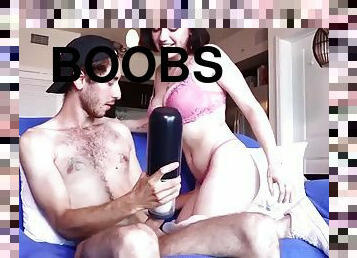 MY EDGE QUEENS - Tattooed girlfriend with big boobs rubs pussy while boyfriend toys duet cock
