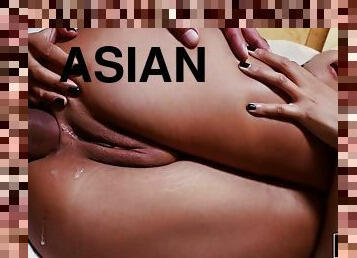 Asian slut deep anal