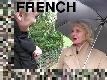 Alluring french GILF crazy adult scene