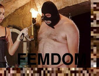 BDSM fetish video of femdom by Lady Lena over her neighbor