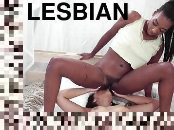 Interracial lesbian pussy licking with Jennifer Mendez & Asia Rae