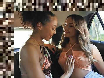 Interracial lesbian pussy licking with Alexis Tae & Mila Monet