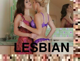 Sexy Babes Alyssa Reece And Niki Lee Young In Noisy Lesbian Sex