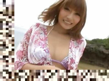 Outdoor dicking on the beach with Kirara Asuka and her man