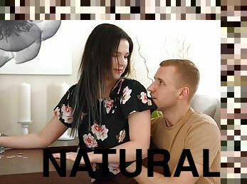 Kennia Lex with natural tits and shaved cunt gets fucked hard