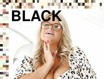 Kacie Lou wearing black lingerie enjoys while being fucked