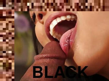 Kinky brunette Maya Bijou rides black shlong - interracial