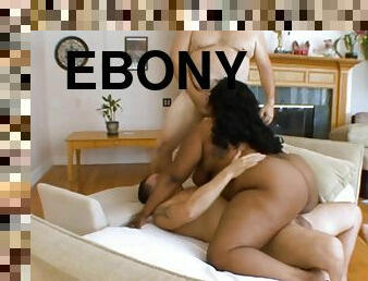 MMF threesome with an ebony BBW & her lovers - Angus Maple