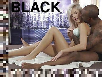 Attractive blonde lures black buddy into interracial adventure