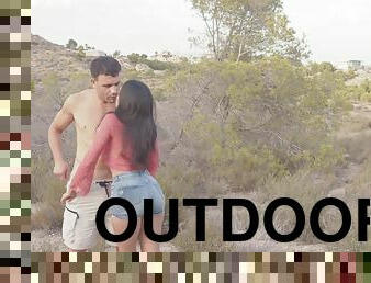 Ravishing Katrina Moreno enjoys while getting fucked outdoors