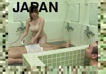 Bizarre Japanese no erections allowed game show sponge bath