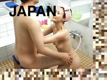 Sensual fucking in the bathroom with cute Japanese Runa Akasaka