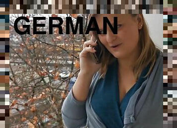 German chubby girl next door cheats with neighboor