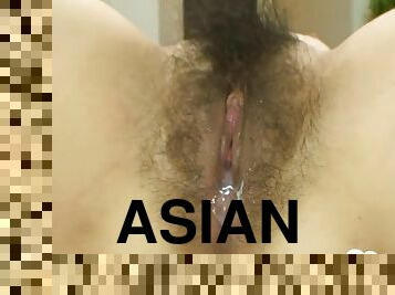 Cute Asian offered me her hairy love tunnel