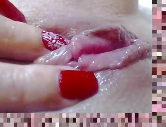 Webcam close up teen pussy rubbing and masturbating - teen