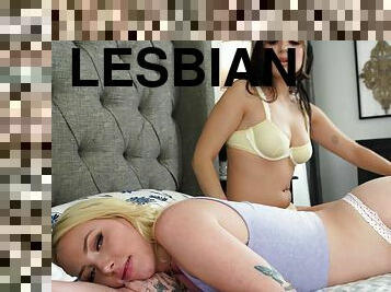 Passionate lesbian pussy eating between Violet Gems and Dixie Lynn