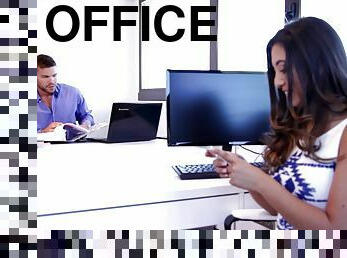 Amazing fucking in the office with a stunning brunette coworker