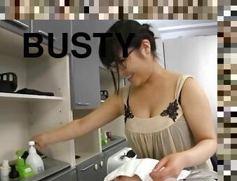 Busty Japanese chick Kawai Mayu gets her pussy fingered in HD