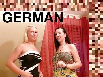 2 german active slut seduce a guy at threesome ffm