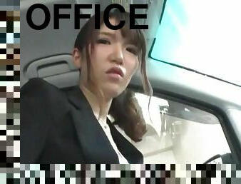 Passionate fucking in the office with a shy Japanese coworker