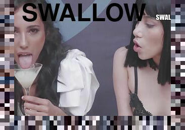 Sherezade Lapiedra swallows 64 huge mouthful cumshots