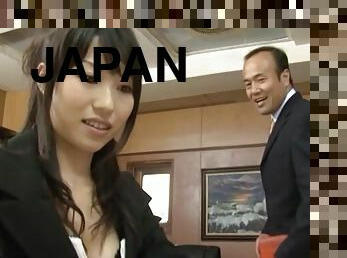 Hot ass Japanese coworker Airi Mikami gets fucked in the office