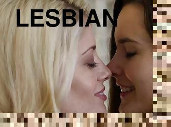 Hot chick Charlotte Star drops her clothes for lesbian licking