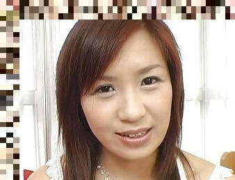 Uncensored video of hot Marin Hoshino sucking a hard dick in closeup