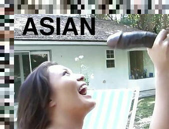 Mena Li Asian real estate agent takes big black cock