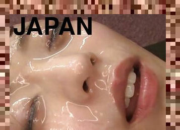 Close up video with Japanese Kishida Ayumi receiving a cumshot