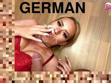 German cum facial for smoking bitch