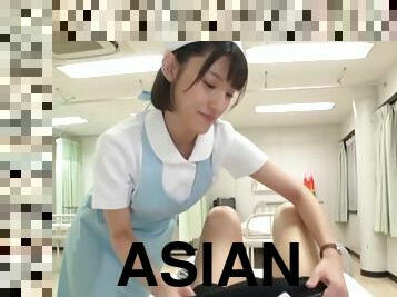 Kinky Asian nurse Iioka Kanako takes a stiff dick in her mouth