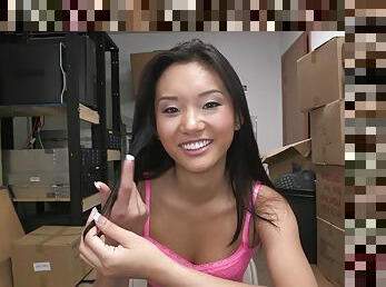 Amateur girl Alina Li gets her orgasmic cunt fucked during casting