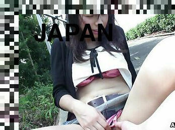 Japanese teen, Karin Asahi got fingered, uncensored