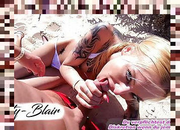 German amateur blonde teen fuck at the beach