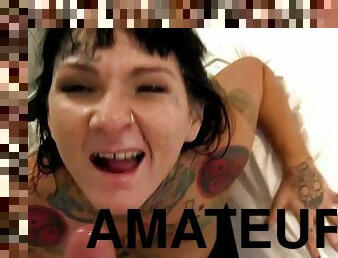 amatør, anal, babes, cumshot, hardcore, hjemmelaget, pov, facial, footjob, tattoo