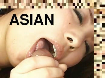 Amazing homemade video of pretty Asian wife Mimi Kousaka giving a BJ