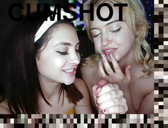 Bubble butt blondine Chloe Cherry shares a dick with Jane Wilde
