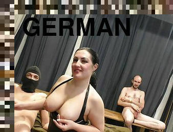 Dirty German wife enjoys getting fucked by lot of horny dudes