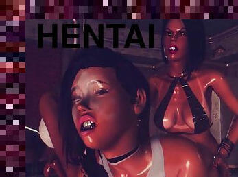 Hentai 3D cartoon porn with crazy cum covered brunette toons
