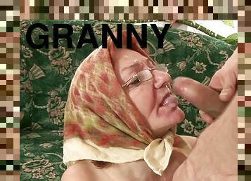 Dirty granny takes off her clothes to be fucked by a neighbor