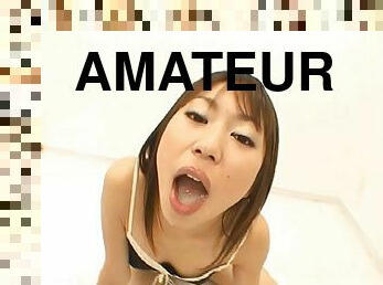 Amateur gangbang ends with cum in mouth for slutty Haruka Mitsuki