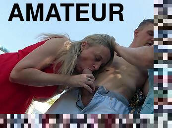 Amateur FFM threesome with dick hungry sluts Lenka and Renata May